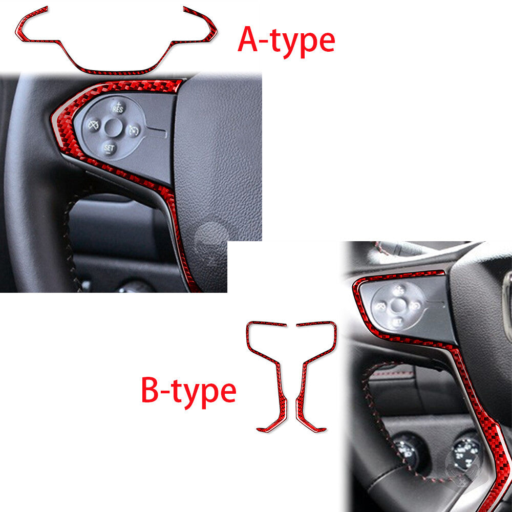 Carbon Fiber Steering Wheel Button Trim for Chevrolet Colorado / for GMC for Canyon 2015+