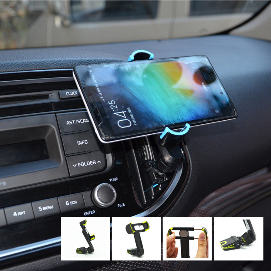 Car Rocker Arm Scalable Vent Outlet Mount Mobile Bracket Phone Holder Base Clip