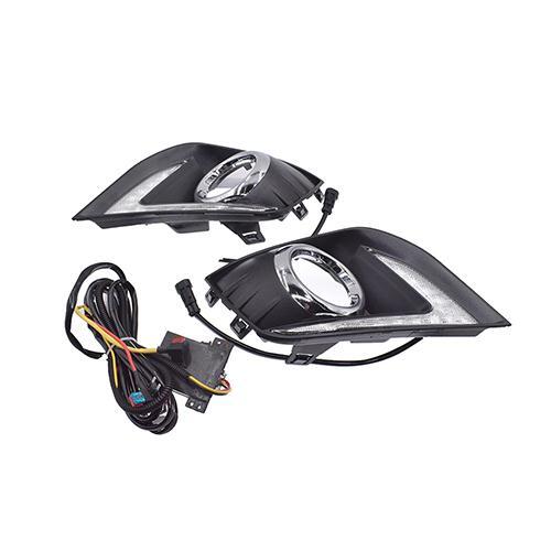 Bright Radiator Grille Fog Lamp Cover DRL fit for Mitsubishi RVR OUTLANDER SPORT