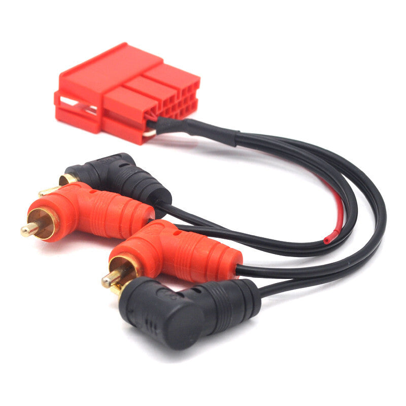 Retrofit analogue for mini -iso RCA Amplifier lead Adaptor for Porsche 996 1