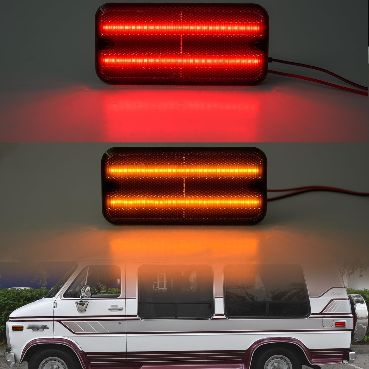 LED side marker light kit for 1985-1995 for Chevrolet G10, G20, for GMC,G1500, G2500 (front and rear)