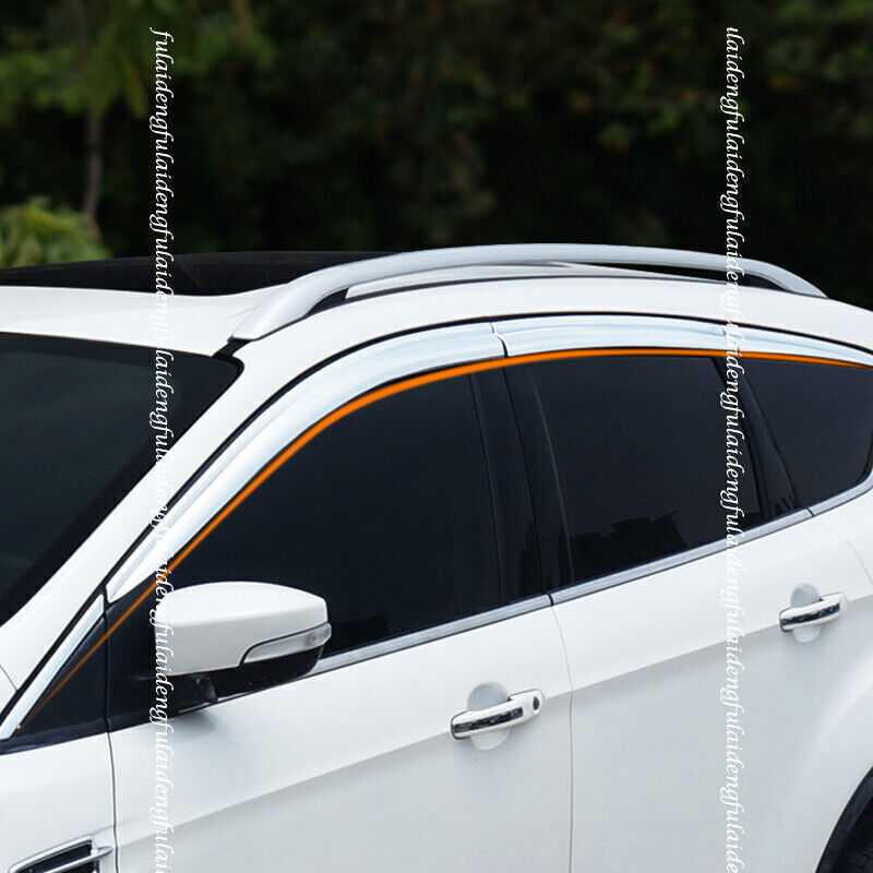 8x for Ford Kuga/Escape 13-19 Chrome Window Visor Vent Shade Sun Rain Guard Trim
