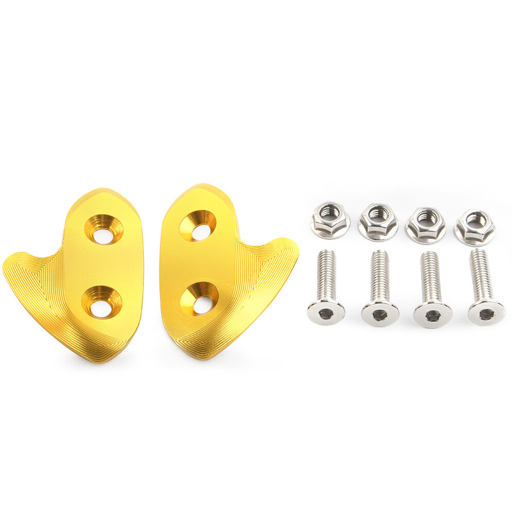 Rearview Mirror Block Off Base Plate Cover Mount for Yamaha YZF-R1 R1 15-19 Gold