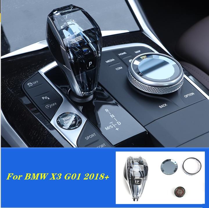 Fit for BMW X3 G01 Crystal Style Interior Gear Shift Knob Cover 2018-2021