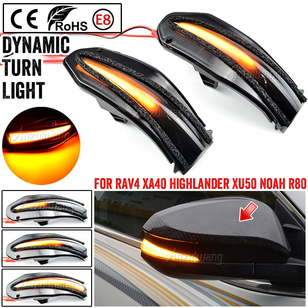 Dynamic Turn Light for Toyota RAV4 XA40 Highlander Kluger Noah R80 4Runner MK5