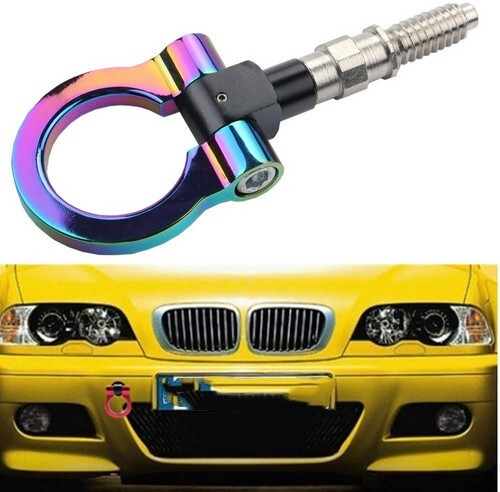 NEO Chrome Track Racing Style Bumper Ring Tow Hook for BMW 1, 3, 5, 6, X5, X6, Z4
