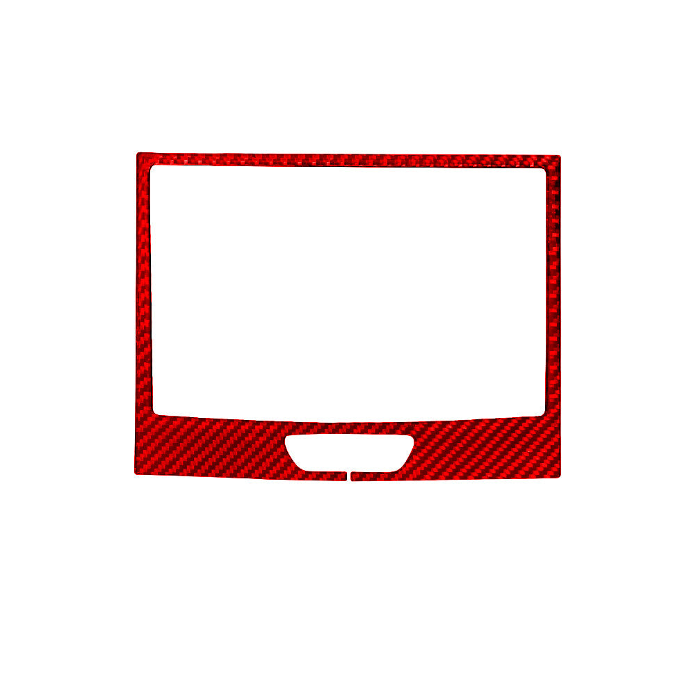 Red Carbon Fiber Center Navigation LCD Frame Cover Trim for Ford Ranger 2019-22
