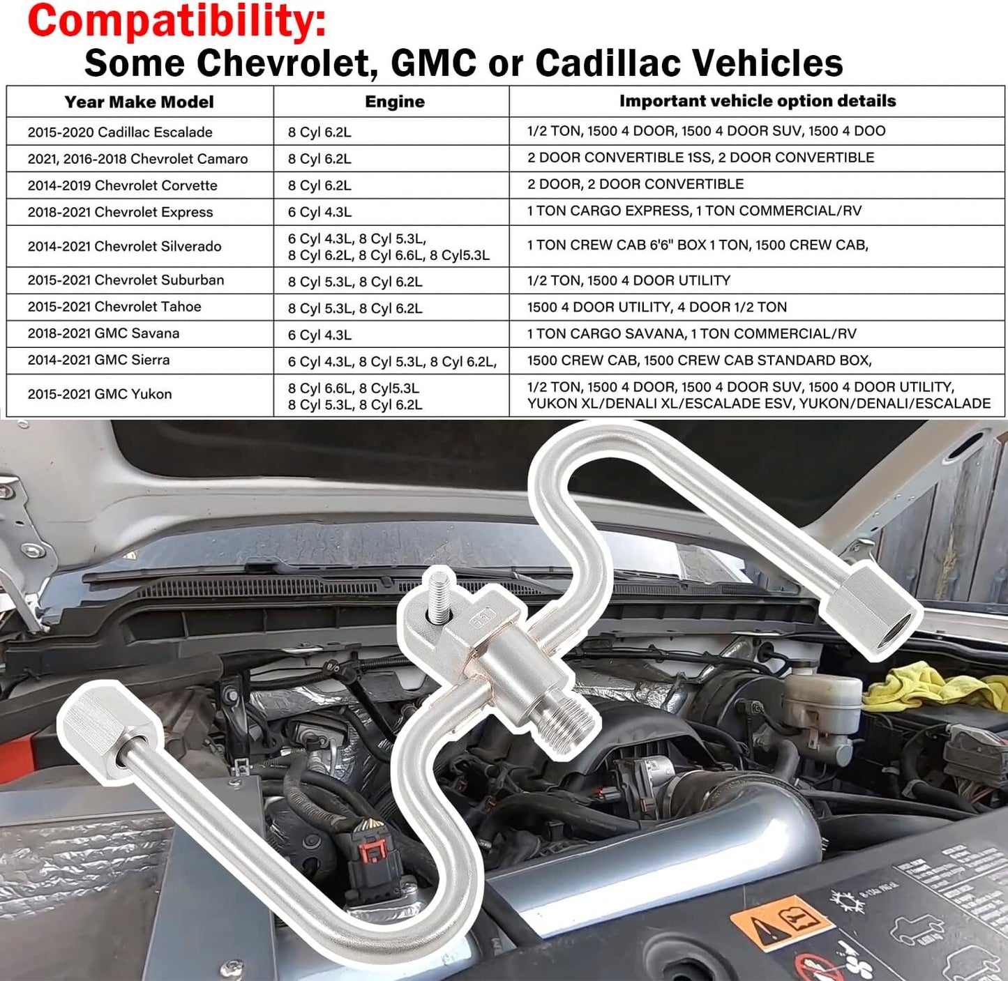 Fuel Rail Crossover Tube 12677002 Fit For GM