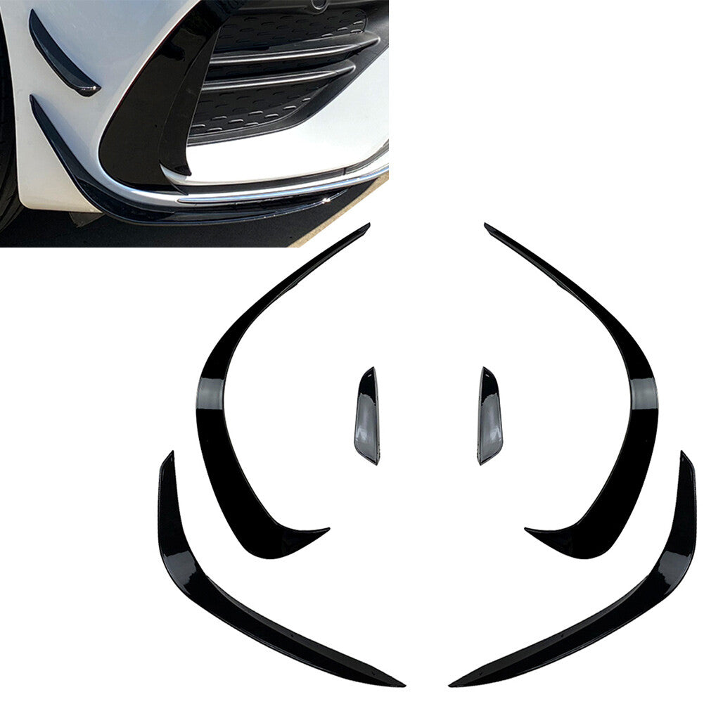 Front Bumper Lip Splitter Spoiler Glossy Black Fit for Mercedes-Benz C-Class W206