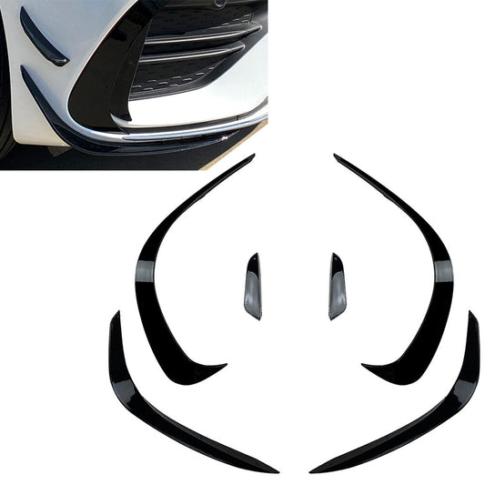 Front Bumper Lip Splitter Spoiler Glossy Black Fit for Mercedes-Benz C-Class W206