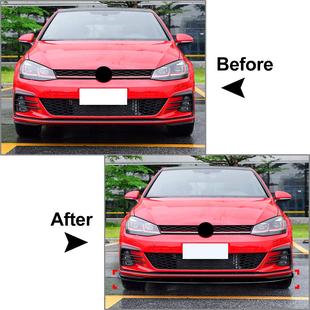 Front Bumper Spoiler Splitter Lip fit for VW for Golf MK7.5 R Rline 2017-2019