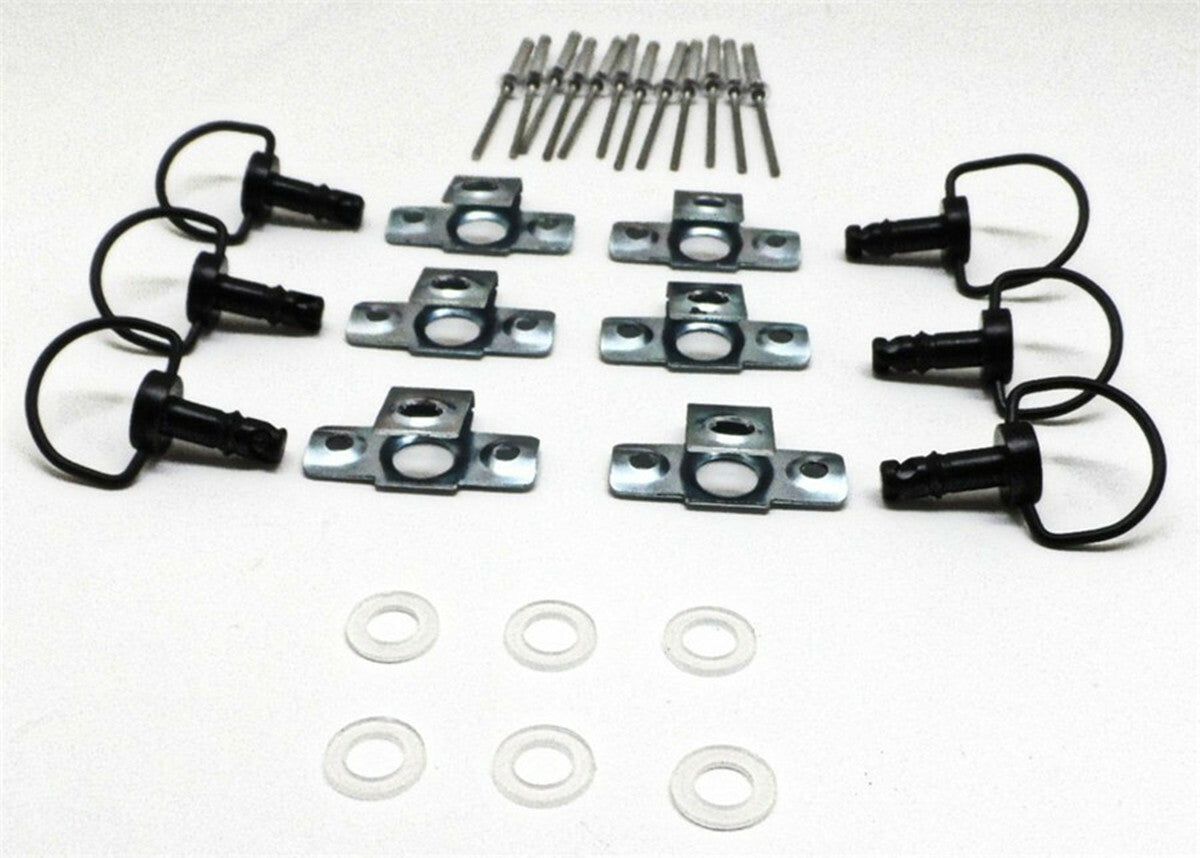 10x Motorcycle Quick Release D-RING Race Fairing Fasteners B Type 17mm 1/4 Turn