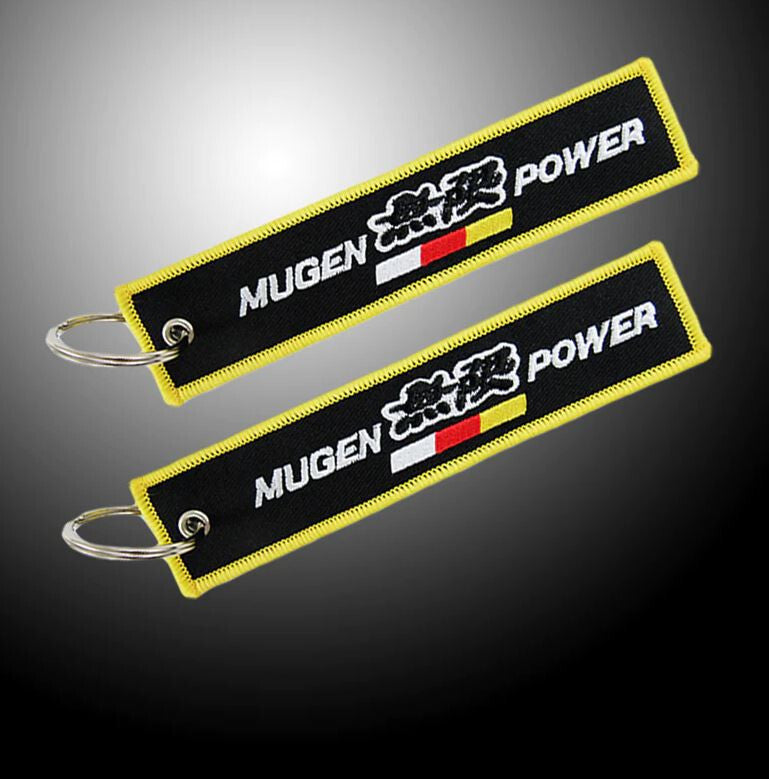 Car keychain key ring nylon lanyard tag Mugan black for Honda for Acura