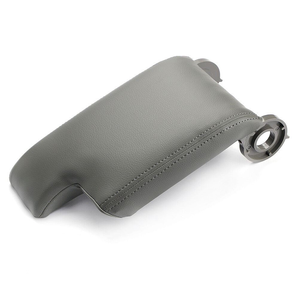 Armrest center console cover protective cover storage box for BMW E46 1999-04 Grey PU Leather