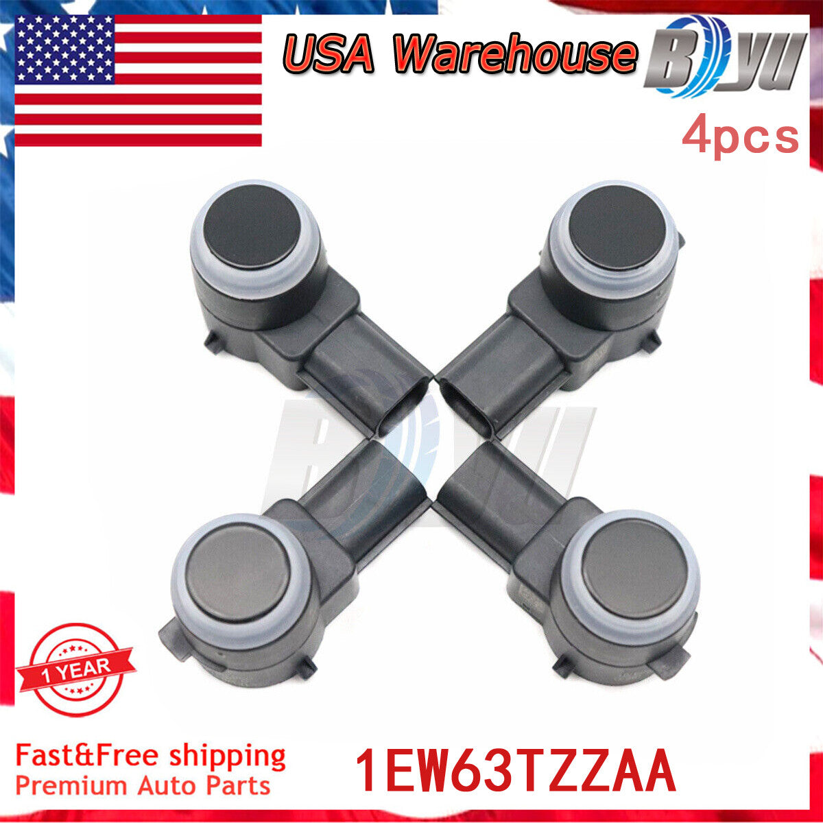 4X 1EW63TZZAA PDC Bumper Backup Parking Sensor for Dodge for Chrysler for Jeep for Ram 2500