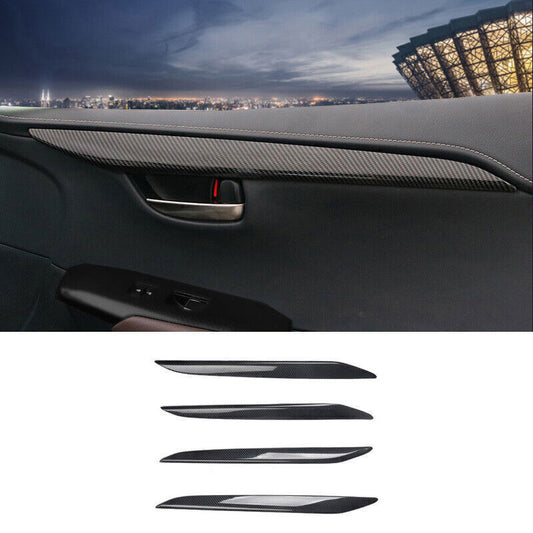 for Lexus NX200t 300h 2015-21 Carbon Fiber Inner Door Handle Lift Panel Strip 4x