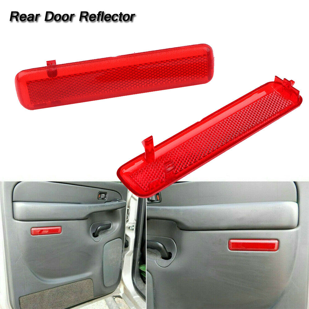2x Rear Inside Door Trim Reflector For Silverado for Sierra Crew Cab Pickup L+R