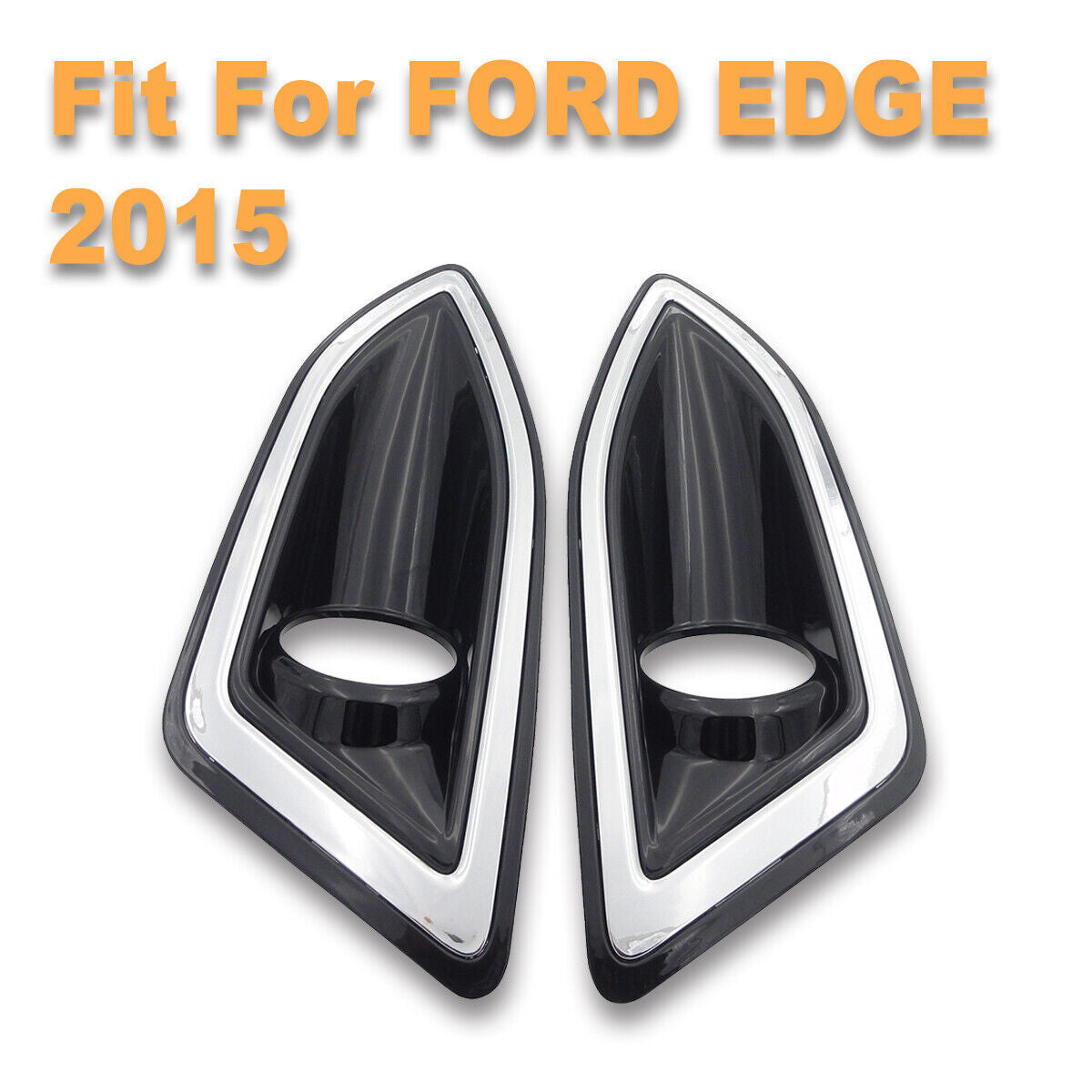 1Pair Chrome Front Fog Lamp Light Cover Bezel Left Right for Ford Edge 2015