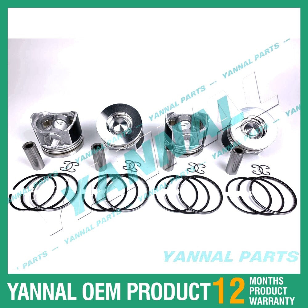 4-piece piston with piston rings + 0.5 mm for Kubota V3800-CR engine (oversized)