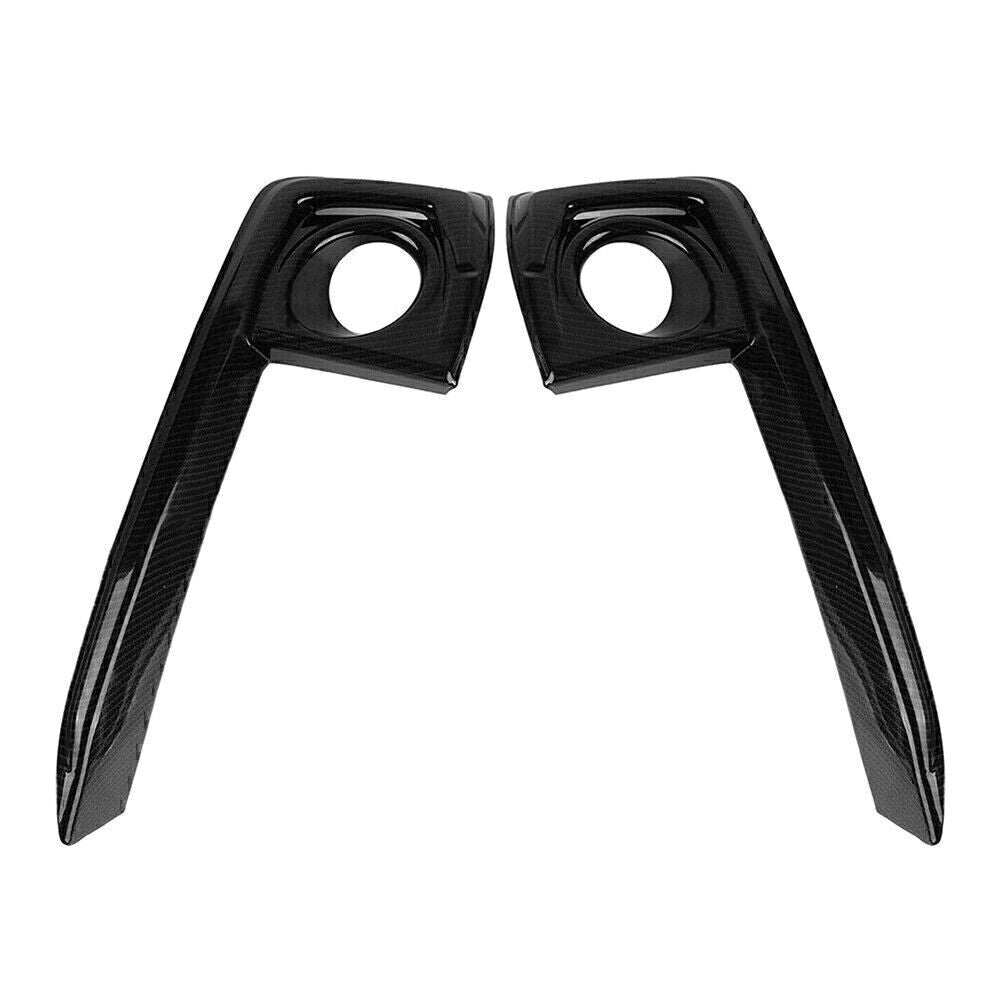 2X Carbon Front Fog Light Lamp Cover Trim Molding for Honda for Civic 10th 2016-2021