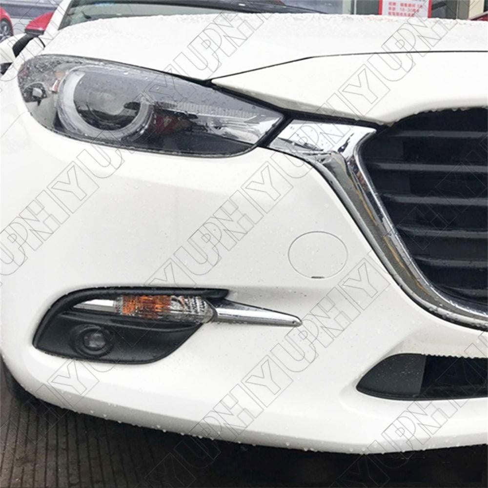Pair Chrome Fog Light Lamp Molding Trim for Mazda 3 2017-2018 Front Left Right