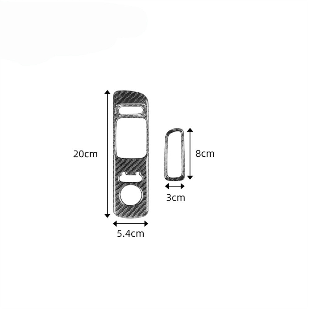 2Pcs Carbon Fiber Window Switch Lift Panel Cover Trim for Honda S2000 2004-2009