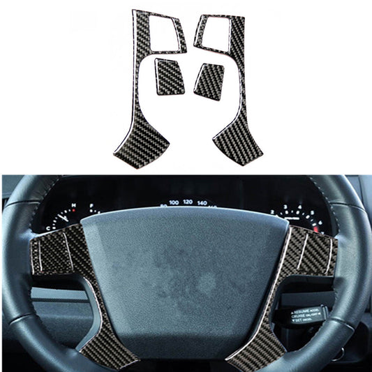 4pcs Carbon Fiber Steering Wheel Button Cover Trim for Dodge Journey 2009-2010