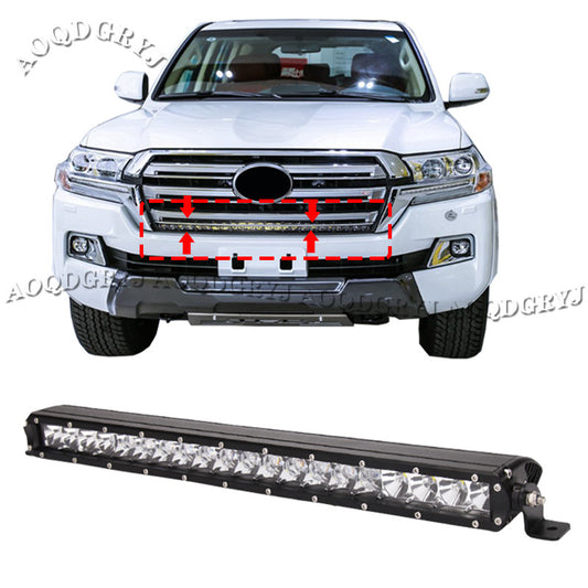 LED Front Bumper Grille Light Bars Decor Strip for Land Cruiser LC200 2016-2021