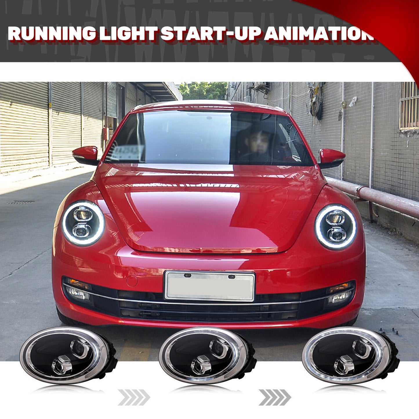 LED Sequential Headlights for Volkswagen BEETLE 2013-2022 Front Lamps