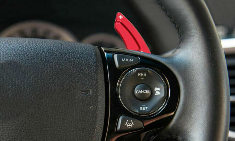Red Car Steering Wheel Shift Paddle Shifter Extension for Honda Accord 2018-2022