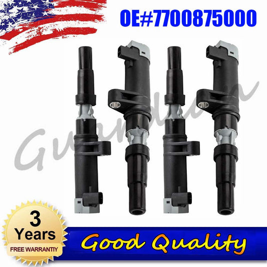 4PCS Ignition Coil 7700875000 Replacement for Opel Vivaro for Dacia Kangoo Laguna
