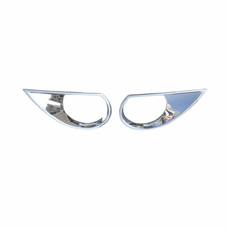 Fit for Audi Q7 2010-2015 Chrome Style Front Bumper Fog Light Lamp Frame Trim 2X