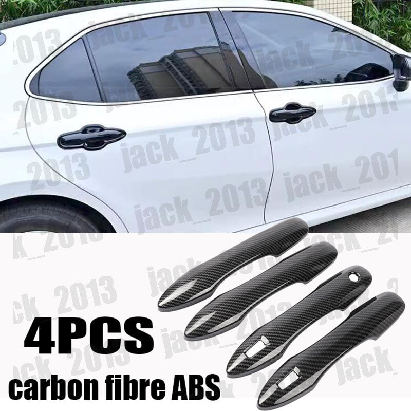 For 2018-2023 for Toyota for Camry carbon fibre Door Handle Cover Trim Overlay Cap 4pcs