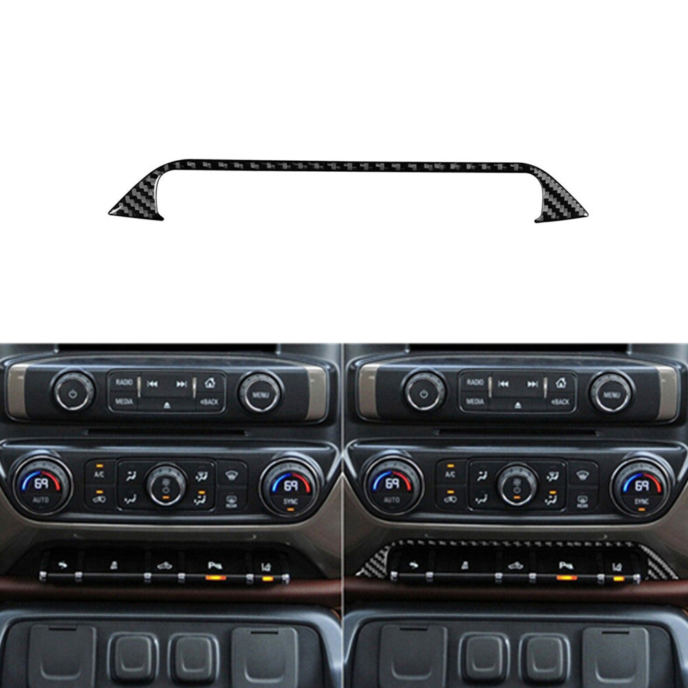 Carbon Fiber Below Center Console Cover Trim For Silverado for GMC for SIERRA 2014-2018