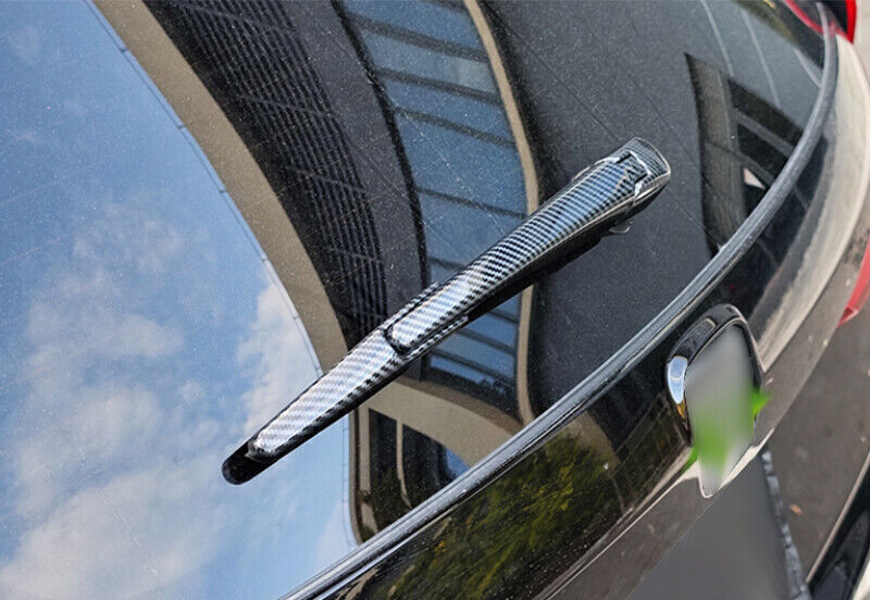 for Honda CRV CR-V 2023-2024 Carbon Fiber Look Rear Window Wipers Cover Trim 3P