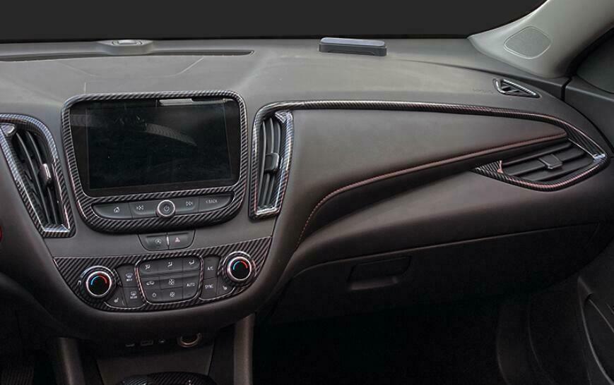 for Chevrolet Malibu 2016-2024 Carbon Central Console Instrument Strip Cover 5X