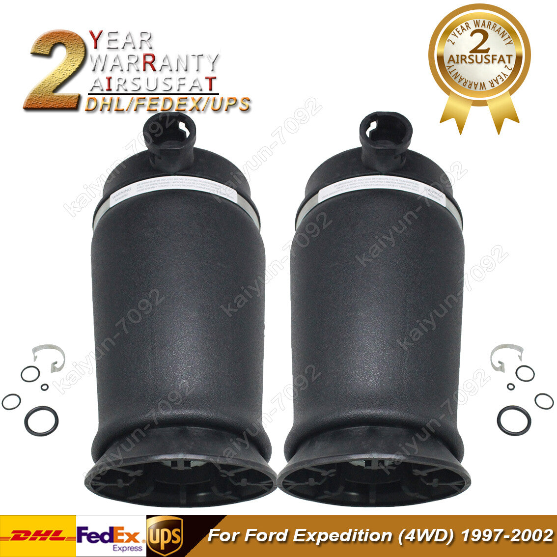 2pcs for Ford Expedition for Lincoln for Navigator 4WD Rear Air Suspension Spring Bags