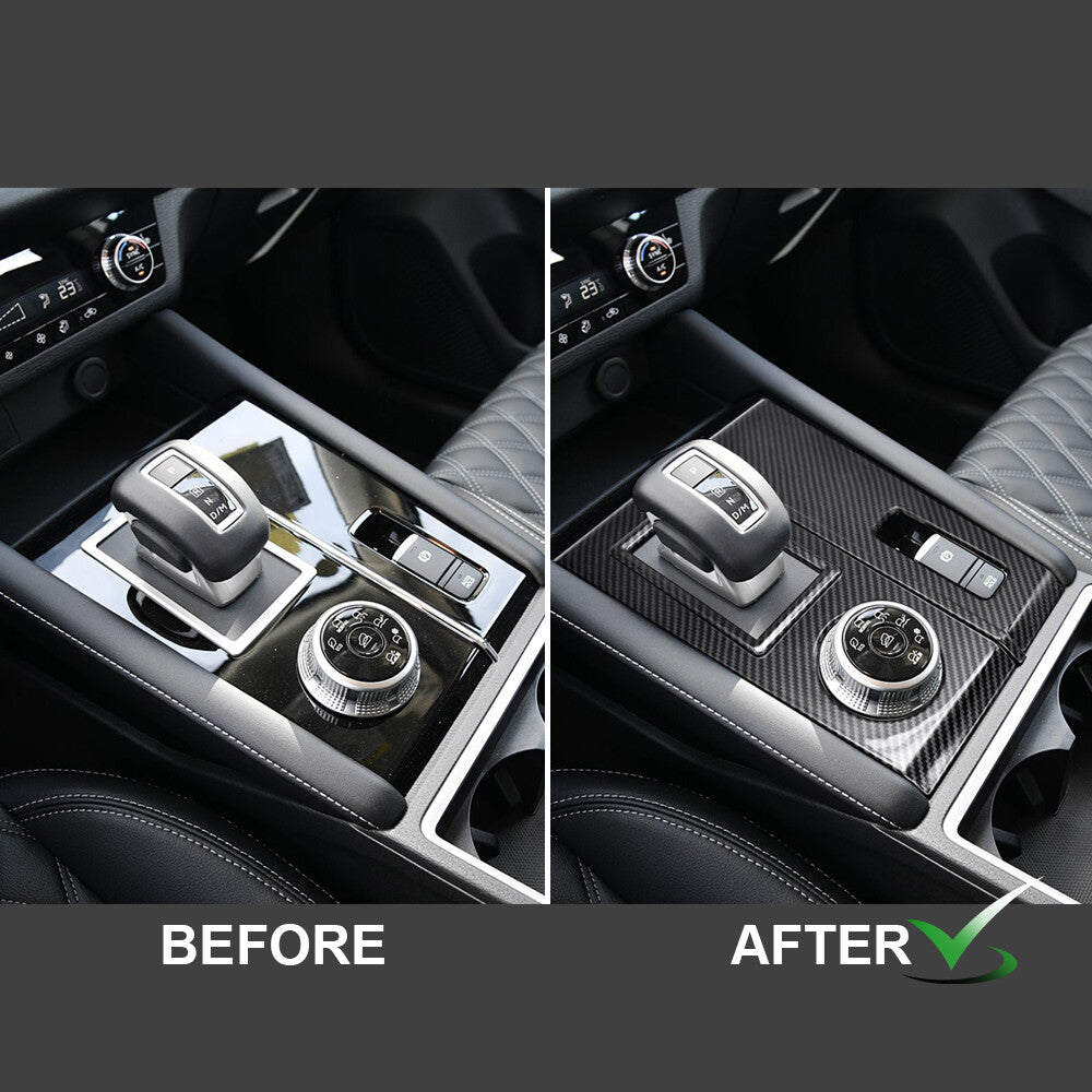 Carbon Fiber Style For 2022-24 for Mitsubishi Outlander Gear Shift Panel Cover Trim