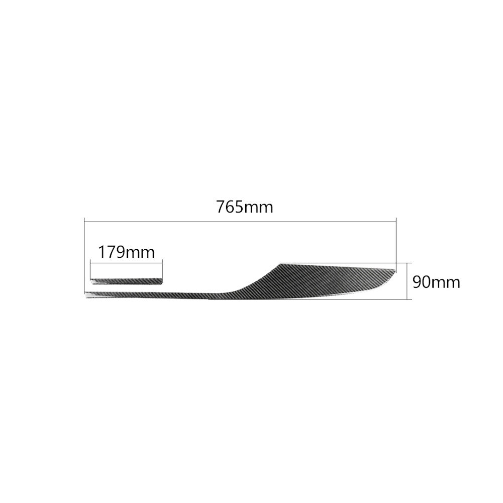 2PCS carbon fiber console decor strips trim for Audi A6 A7 2012-2018