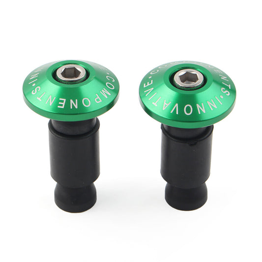7/8 Motorcycle Bike Handlebar Grips CNC Handle Bar End Cap Plugs Slider Green