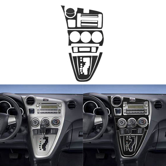 10Pcs Carbon Fiber Center Console Panel Cover Trim for Toyota Matrix 2009-2014