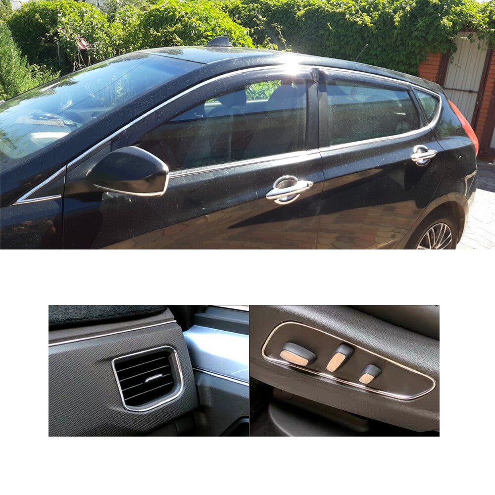 4mm3m Chrome Moulding U Trim Strip Car Auto Door Trunk Edge Guards Protector