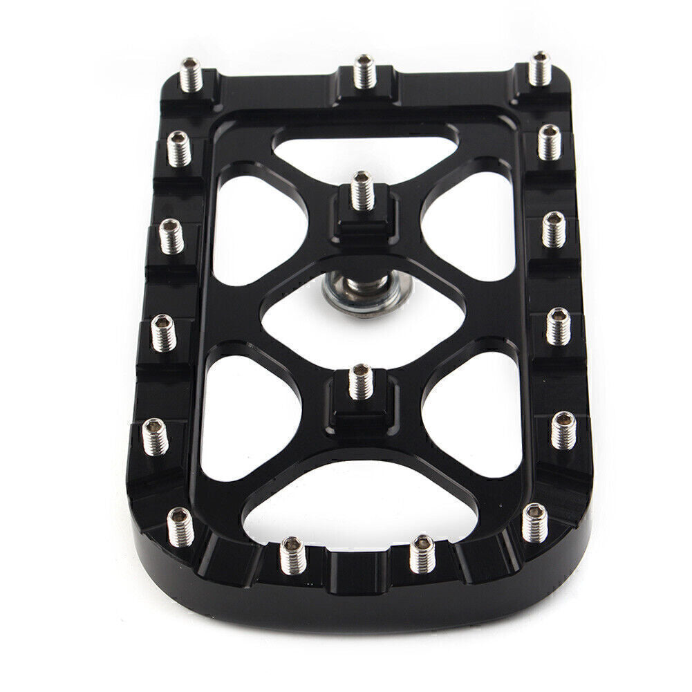 Black MX Style Large Brake Pedal Pad Cover Fit HarleySoftail FLD Electra Glide