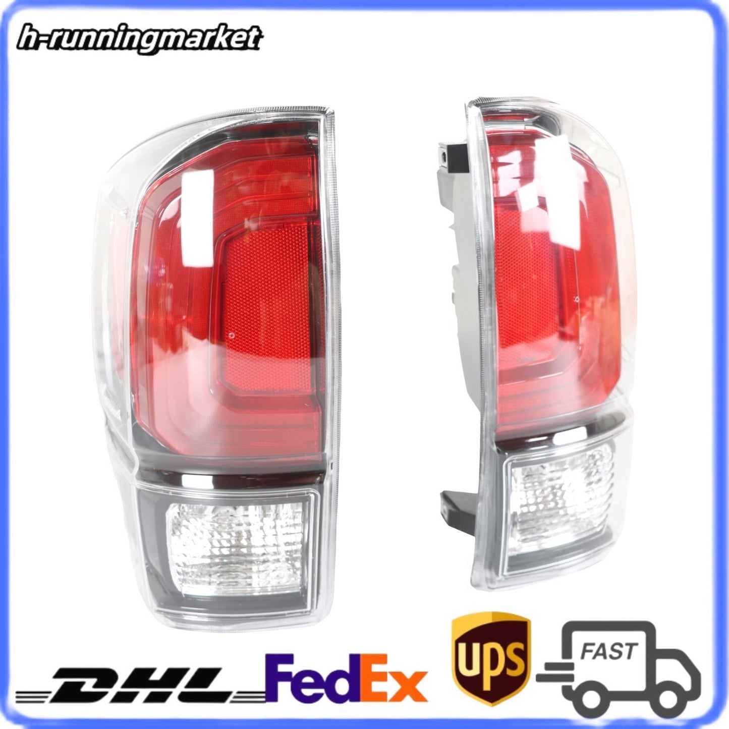 2pcs Left Right Tail lights Assembly for 16-21 for Toyota Tacoma TO2800197 TO2801197