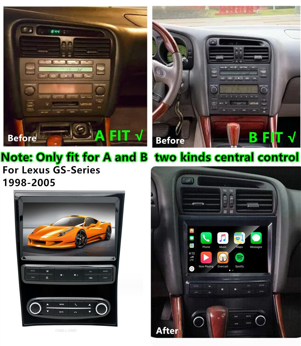 9Android 13 Carplay 4GB 32GB Car Stereo Radio GPS for Lexus GS300 GS350 GS400