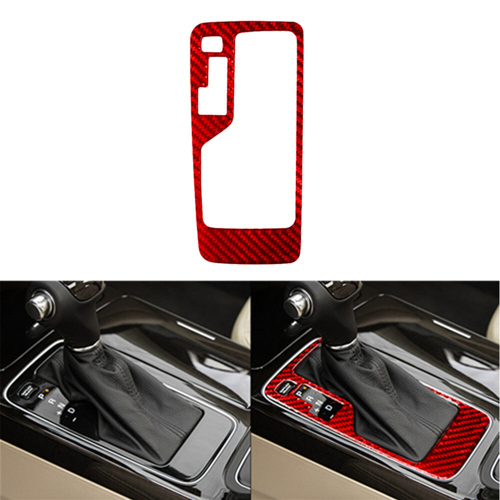 Red Carbon Fiber Gear Shift Inner Frame Cover Trim for Kia Cadenza 2014-2016