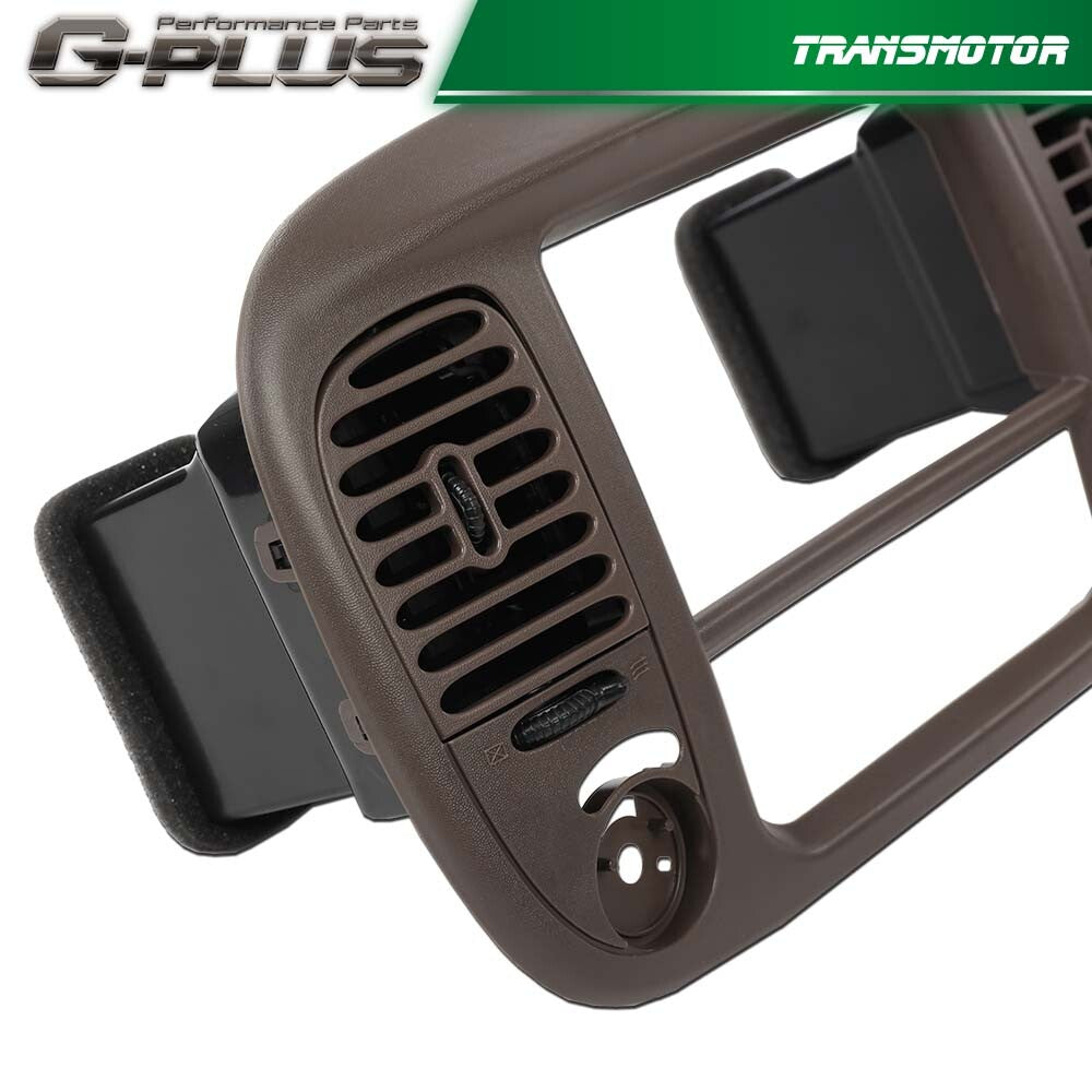 Fits 1997-2003 for Ford F-150 Expedition Center Dash Radio Bezel with Vents, Brown