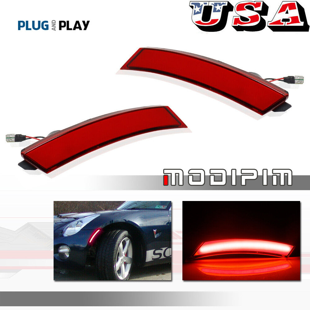 The red LED marker on the front of the lens is suitable for Pontiac Solstice and other models from 2006-2010.