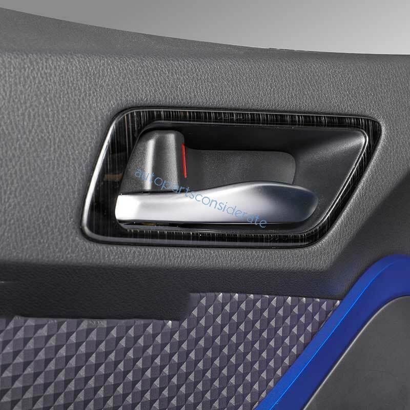 for Toyota CHR C-HR 18-22 Black Steel Look Inner Door Handle Lock Frame Trim 4P