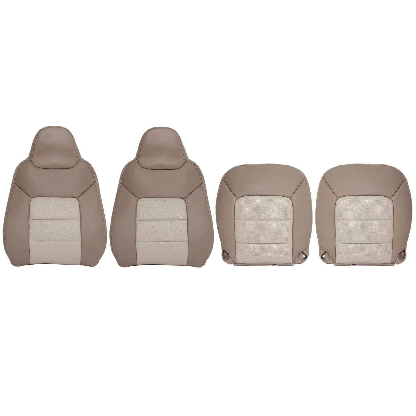 4 Front for Seat Cover Accessories Tan for Ford Expedition Eddie Bauer 2003-2006